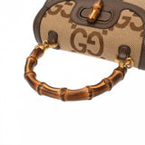 GUCCI グッチ バンブー スモールトップハンドルバッグ 1947 3WAY ベージュ 675797 レディース ジャンボGGキャンバス/レザー ハンドバッグ Aランク 中古 銀蔵