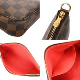LOUIS VUITTON ルイヴィトン ミニ ポシェット アクセソワール ブラウン N41206 レディース ダミエキャンバス アクセサリーポーチ Aランク 中古 銀蔵