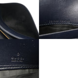 GUCCI グッチ ベージュ/ネイビー 621888 ユニセックス キャンバス/レザー チェーンウォレット ABランク 中古 銀蔵