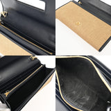 GUCCI グッチ ベージュ/ネイビー 621888 ユニセックス キャンバス/レザー チェーンウォレット ABランク 中古 銀蔵