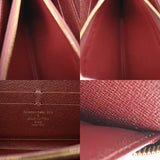 LOUIS VUITTON ルイヴィトン ダミエパイエット スパンコール ジッピーウォレット ブラウン/ルージュ N63174 ユニセックス ダミエキャンバス スパンコール 長財布 ABランク 中古 銀蔵