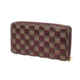 LOUIS VUITTON ルイヴィトン ダミエパイエット スパンコール ジッピーウォレット ブラウン/ルージュ N63174 ユニセックス ダミエキャンバス スパンコール 長財布 ABランク 中古 銀蔵