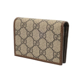 GUCCI グッチ ホースビット カードケースウォレット ベージュ/ブラウン 621887 レディース GGスプリームキャンバス レザー 二つ折り財布 Aランク 中古 銀蔵