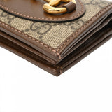 GUCCI グッチ ホースビット カードケースウォレット ベージュ/ブラウン 621887 レディース GGスプリームキャンバス レザー 二つ折り財布 Aランク 中古 銀蔵