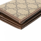 GUCCI グッチ ホースビット カードケースウォレット ベージュ/ブラウン 621887 レディース GGスプリームキャンバス レザー 二つ折り財布 Aランク 中古 銀蔵