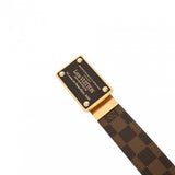 LOUIS VUITTON ルイヴィトン ダミエ サンチュール アンヴァントゥール サイズ95 ブラウン M9677 メンズ ダミエキャンバス ベルト Aランク 中古 銀蔵