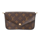 LOUIS VUITTON ルイヴィトン モノグラム ミュルティ ポシェット フェリシー ブラウン/カーキ M80091 レディース モノグラムキャンバス ショルダーバッグ Aランク 中古 銀蔵