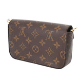 LOUIS VUITTON ルイヴィトン モノグラム ミュルティ ポシェット フェリシー ブラウン/カーキ M80091 レディース モノグラムキャンバス ショルダーバッグ Aランク 中古 銀蔵