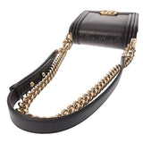 CHANEL シャネル ボーイシャネル チェーンショルダー ブラウン レディース レザー ショルダーバッグ ABランク 中古 銀蔵
