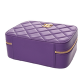 CHANEL シャネル マトラッセ スモールバニティ パープル AS3318 レディース ラムスキン バニティバッグ Aランク 中古 銀蔵