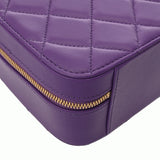 CHANEL シャネル マトラッセ スモールバニティ パープル AS3318 レディース ラムスキン バニティバッグ Aランク 中古 銀蔵