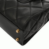 CHANEL シャネル マトラッセ チェーントート ブラック レディース ラムスキン ハンドバッグ Aランク 中古 銀蔵