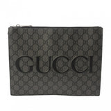 GUCCI グッチ グレー 768374 メンズ GGスプリームキャンバス/レザー クラッチバッグ Aランク 中古 銀蔵