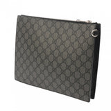 GUCCI グッチ グレー 768374 メンズ GGスプリームキャンバス/レザー クラッチバッグ Aランク 中古 銀蔵