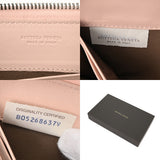 BOTTEGAVENETA ボッテガヴェネタ イントレチャート ラウンドファスナー財布 ベビーピンク レディース レザー 長財布 Aランク 中古 銀蔵