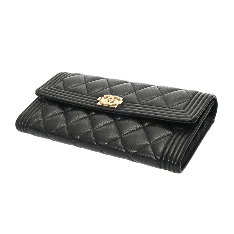 シャネル CHANEL 長財布ニ折小銭入付き レディース カンボン ロング