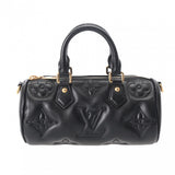 LOUIS VUITTON ルイヴィトン バブルグラム パピヨン BB ノワール M59800 レディース レザー ハンドバッグ Aランク 中古 銀蔵