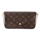 LOUIS VUITTON ルイヴィトン モノグラム ポシェットフェリシー ブラウン M81896 レディース モノグラムキャンバス ショルダーバッグ Aランク 中古 銀蔵