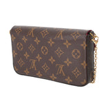 LOUIS VUITTON ルイヴィトン モノグラム ポシェットフェリシー ブラウン M81896 レディース モノグラムキャンバス ショルダーバッグ Aランク 中古 銀蔵