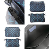 LOUIS VUITTON ルイヴィトン モノグラムシャドウ トリオメッセンジャー ブルー M46602 メンズ レザー ショルダーバッグ ABランク 中古 銀蔵