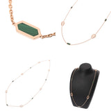 BVLGARI ブルガリ セルペンティ マラカイト ネックレス 352677 ユニセックス K18ピンクゴールド PG ネックレス Aランク 中古 銀蔵