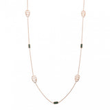 BVLGARI ブルガリ セルペンティ マラカイト ネックレス 352677 ユニセックス K18ピンクゴールド PG ネックレス Aランク 中古 銀蔵