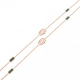 BVLGARI ブルガリ セルペンティ マラカイト ネックレス 352677 ユニセックス K18ピンクゴールド PG ネックレス Aランク 中古 銀蔵