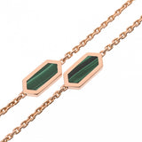 BVLGARI ブルガリ セルペンティ マラカイト ネックレス 352677 ユニセックス K18ピンクゴールド PG ネックレス Aランク 中古 銀蔵