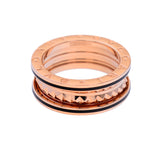 BVLGARI ブルガリ B-ZERO1 ロック リング #56 15号 メンズ K18ピンクゴールド PG セラミック リング・指輪 Aランク 中古 銀蔵