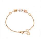 BVLGARI ブルガリ B-ZERO1 エレメント ブレスレット スリーカラー レディース K18イエローゴールド YG K18PG/K18WG ブレスレット Aランク 中古 銀蔵