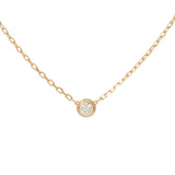 CARTIER カルティエ ダムール ネックレス SM 一粒ダイヤ レディース K18イエローゴールド YG ネックレス Aランク 中古 銀蔵