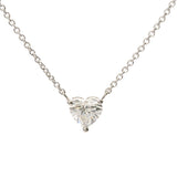 GRAFF グラフ ハートシェイプ ダイヤ 0.58ct D-VVS1 レディース Pt950プラチナ ネックレス Aランク 中古 銀蔵