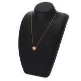 YVES SAINT LAURENT イヴサンローラン ハート ネックレス ダイヤ ルビー レディース K18イエローゴールド YG ネックレス Aランク 中古 銀蔵