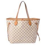 LOUIS VUITTON ルイヴィトン ダミエアズール ネヴァーフル MM ホワイト N51107 レディース ダミエアズールキャンバス トートバッグ Bランク 中古 銀蔵