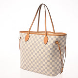 LOUIS VUITTON ルイヴィトン ダミエアズール ネヴァーフル MM ホワイト N51107 レディース ダミエアズールキャンバス トートバッグ Bランク 中古 銀蔵