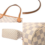 LOUIS VUITTON ルイヴィトン ダミエアズール ネヴァーフル MM ホワイト N51107 レディース ダミエアズールキャンバス トートバッグ Bランク 中古 銀蔵