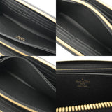 LOUIS VUITTON ルイヴィトン モノグラムアンプラント ジッピーウォレット スタッズ ノワール M82649 ユニセックス レザー 長財布 Aランク 中古 銀蔵