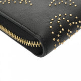 LOUIS VUITTON ルイヴィトン モノグラムアンプラント ジッピーウォレット スタッズ ノワール M82649 ユニセックス レザー 長財布 Aランク 中古 銀蔵