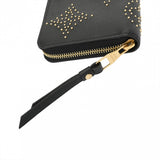 LOUIS VUITTON ルイヴィトン モノグラムアンプラント ジッピーウォレット スタッズ ノワール M82649 ユニセックス レザー 長財布 Aランク 中古 銀蔵