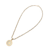 BVLGARI ブルガリ パッソドッピオ ホロスコープトップ付き ユニセックス K18イエローゴールド YG ステンレス ネックレス Aランク 中古 銀蔵
