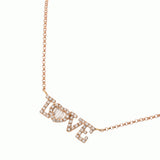 no brand ノーブランド ダイヤ 0.33ct LOVE レディース K18ピンクゴールド PG ネックレス Aランク 中古 銀蔵