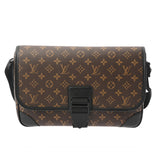 LOUIS VUITTON ルイヴィトン モノグラムマカサー アーチーメッセンジャー ブラウン/ブラック M46328 メンズ モノグラムキャンバス/レザー ショルダーバッグ Aランク 中古 銀蔵