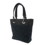 CHANEL シャネル パリビアリッツ トート PM ブラック A34208 レディース キャンバス レザー トートバッグ ABランク 中古 銀蔵