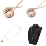 BVLGARI ブルガリ B-ZERO1 ネックレス スリーカラー レディース K18ピンクゴールド PG K18YG/K18WG ネックレス Aランク 中古 銀蔵