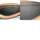 LOUIS VUITTON ルイヴィトン モノグラム シール コインカードホルダー ブラック/オレンジ M80827 メンズ レザー コインケース ABランク 中古 銀蔵