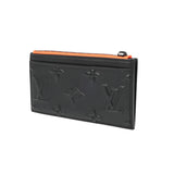 LOUIS VUITTON ルイヴィトン モノグラム シール コインカードホルダー ブラック/オレンジ M80827 メンズ レザー コインケース ABランク 中古 銀蔵