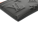 LOUIS VUITTON ルイヴィトン モノグラム シール コインカードホルダー ブラック/オレンジ M80827 メンズ レザー コインケース ABランク 中古 銀蔵
