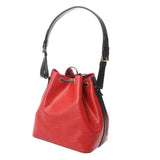 LOUIS VUITTON ルイヴィトン エピ プチノエ バイカラー レッド ノワール M44172 レディース エピレザー ショルダーバッグ Aランク 中古 銀蔵