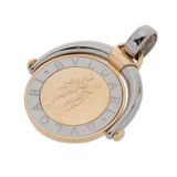 BVLGARI ブルガリ ホロスコープ 双子座 レディース ステンレス K18イエローゴールド YG ペンダントトップ Aランク 中古 銀蔵