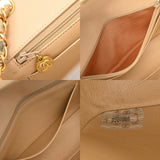CHANEL シャネル ダイアナ チェーンショルダー 22cm ベージュ A01164 レディース ラムスキン ショルダーバッグ Bランク 中古 銀蔵